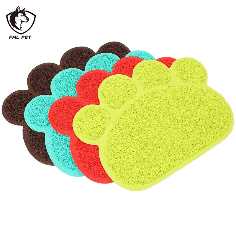 FML Pet Cat Litter Mat Paw Print Dog Cat Toilet for Cats Pet Accessories Kitty Dish Feeding Bowl Easy Cleaning Sleeping Pad