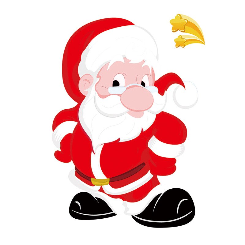 Jul julemanden vinduesklistermærker julemanden wallsticker glædelig jul til hjemmet vinduesudstillingsindretning godt år: Hvid