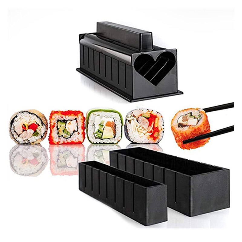 Sushi Maker Kit Sushi Rice Roller Rice Mold Nori Seaweed Meat Rolling DIY Bento Tool Kitchen Homemade Sushi Accessories