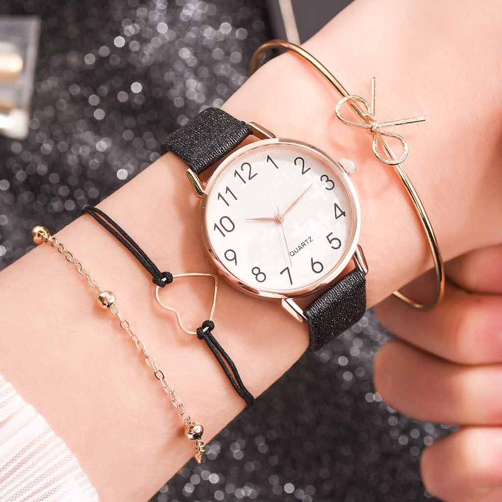 Luxury Style Women Watches Bracelet set Starry Sky Ladies Bracelet Watch Casual Leather Quartz watch Wristwatch Clock Relogio XQ