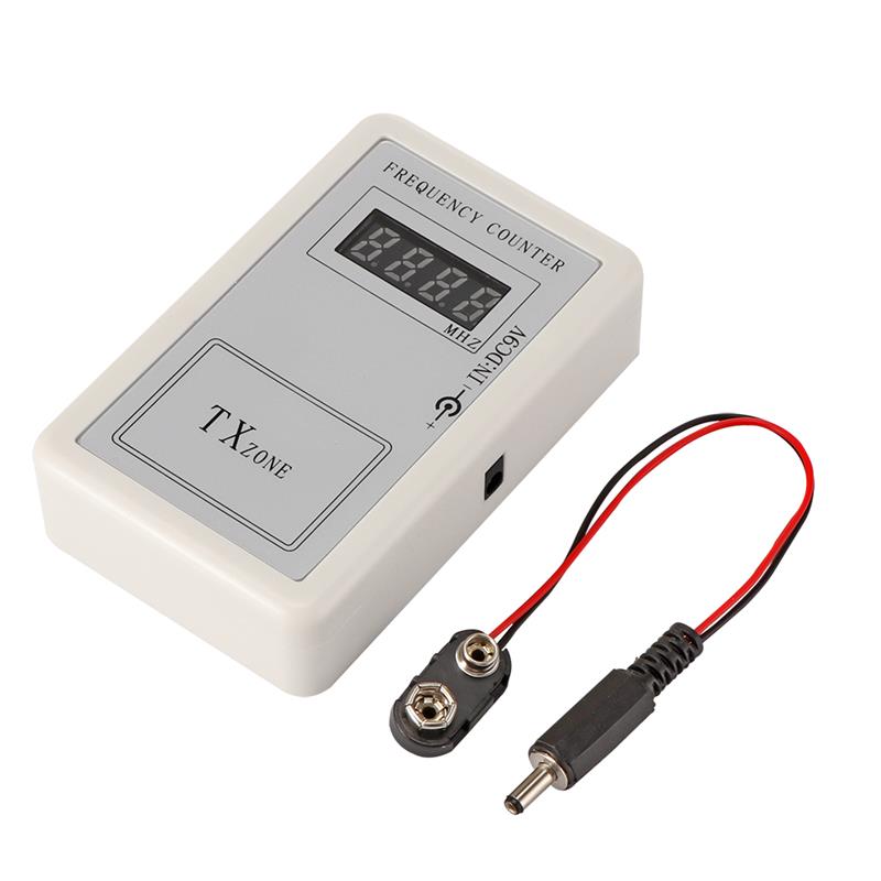 RF Afstandsbediening Draadloze Frequentie Meter Teller voor Auto Auto Sleutel Afstandsbediening Detector Cymometer Voeding Kabel
