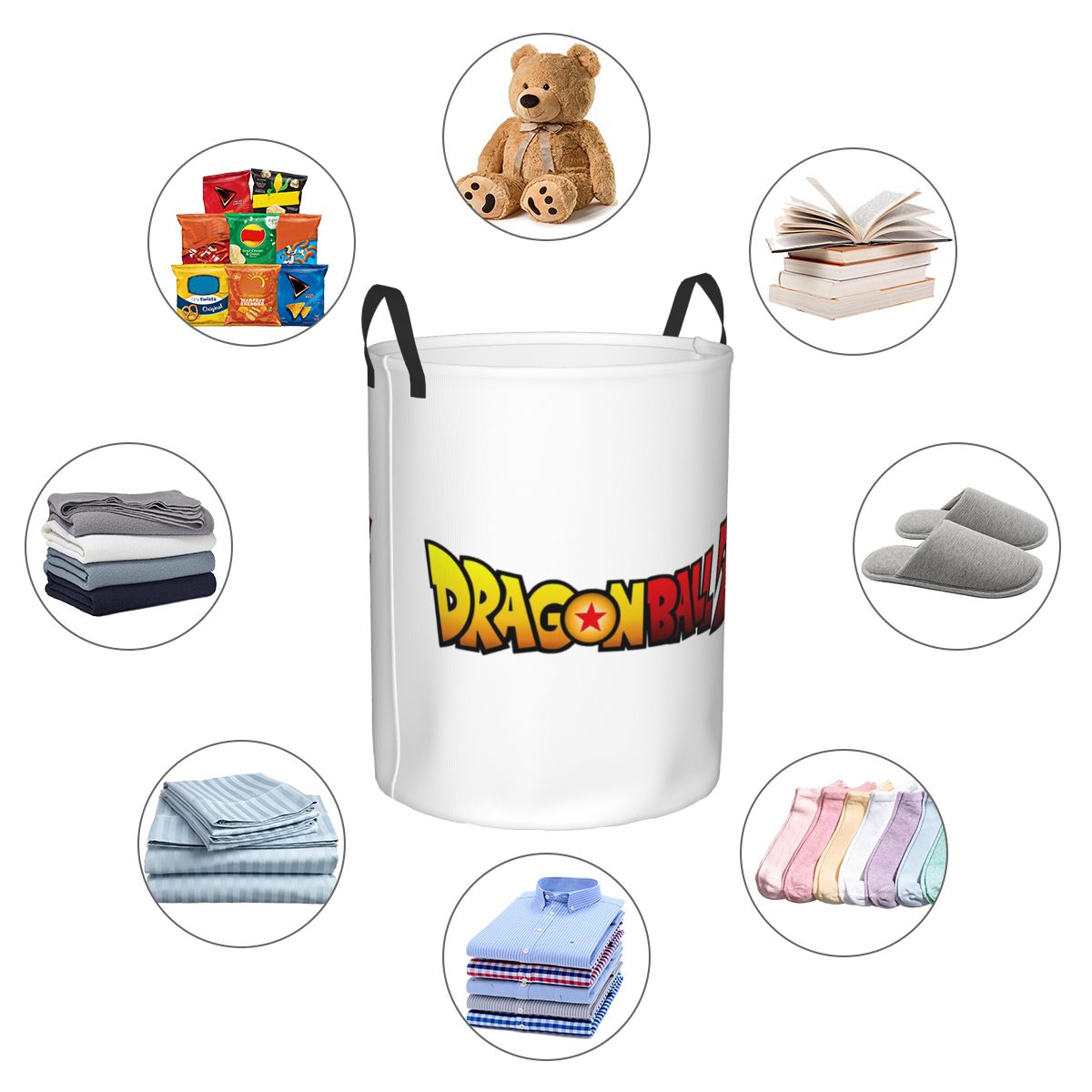 DBZ Logo Opvouwbare wasmanden Vuile kleren Home Organizer Grote waterdichte mand voor thuis Kinderen