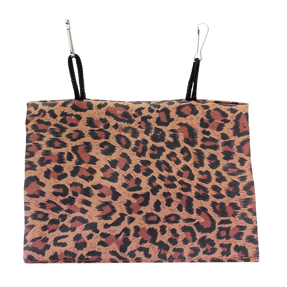 Leopard mønster kjæledyr hengekøyer nylon hengende seng bur kose leke små dyr fugler papegøye mus hamster glad hytte telt reir
