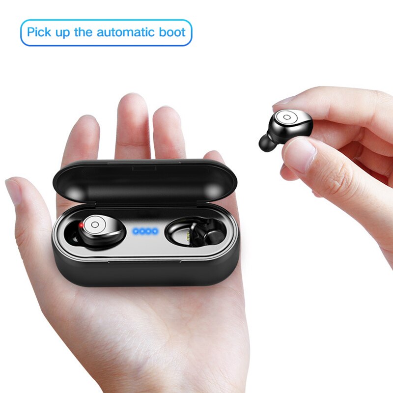 Draadloze Bluetooth Headset Bluetooth 5.0 IPX7 Waterdichte Mini Sport Oordopjes Bluetooth Headset Met Microfoon Opladen Doos