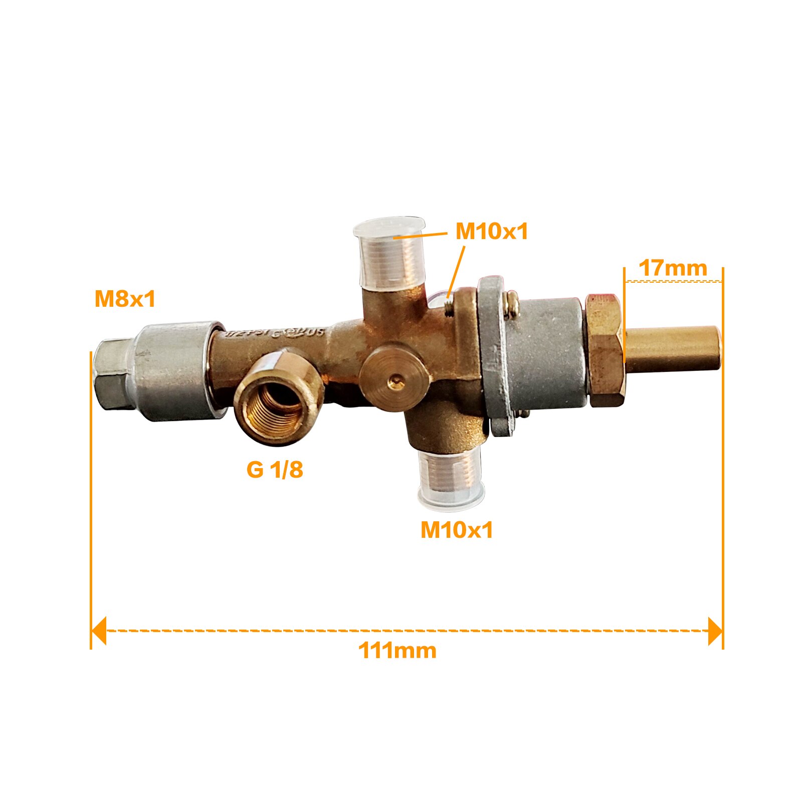 MENSI Pilot Gas Valve with M10*1 Thread for Room Space Heater, Gas Heaters