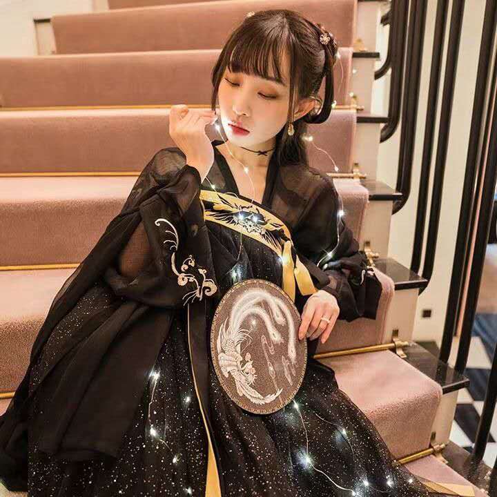 Vestido hanfu para niña, estilo chino, bordado, traje tradicional para mujer, traje de danza folclórica, juego de rol vintage de la dinastía tang