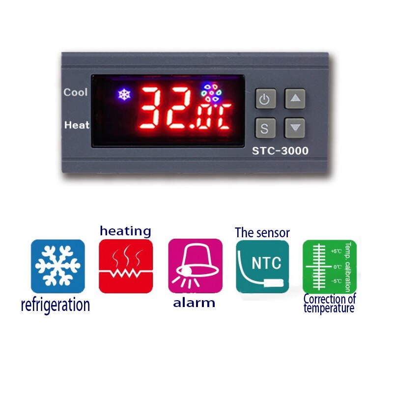 Microcomputer temperature controller switch floor heating/greenhouse/temperature box temperature control accessories Q-228