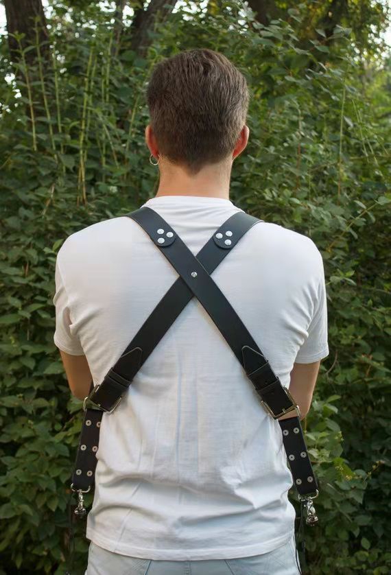 vintage Men And Women Camera Straps Hang Tourism Belt braces bretelle slinger pu leather brace
