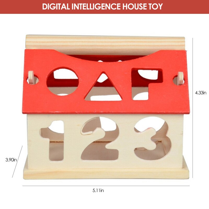 Holz Digitale Kinder bilden Sorter Spielzeug Holz Haus bilden Sorter Passenden Blöcke Kasten freundlicher Intelligenz Pädagogisches Spielzeug Für freundlicher