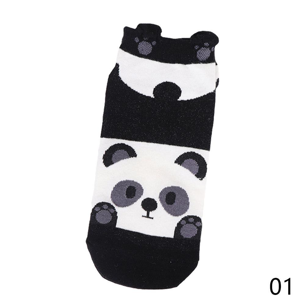 Simpatici calzini in cotone per bambini invernali da 1 paio per neonate Panda bambini ragazzo calzini morbidi caldi vestiti per bambini colore caramella forniture per bambini: Black