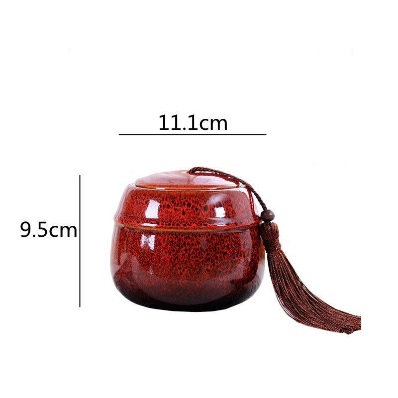 Keramik Tee Caddie Versiegelt Glas mit Deckel Schreibtisch Lager Organisation Chinesischen retro Dosen Keramik Küche Kanister Tee Veranstalter