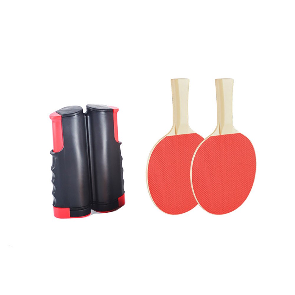 support de filet de Ping-Pong portatif support de filet de Ping-Pong rétractable accessoire de Ping-Pong support de filet de Ping-Pong avec 1 paire de Tennis de Table: black