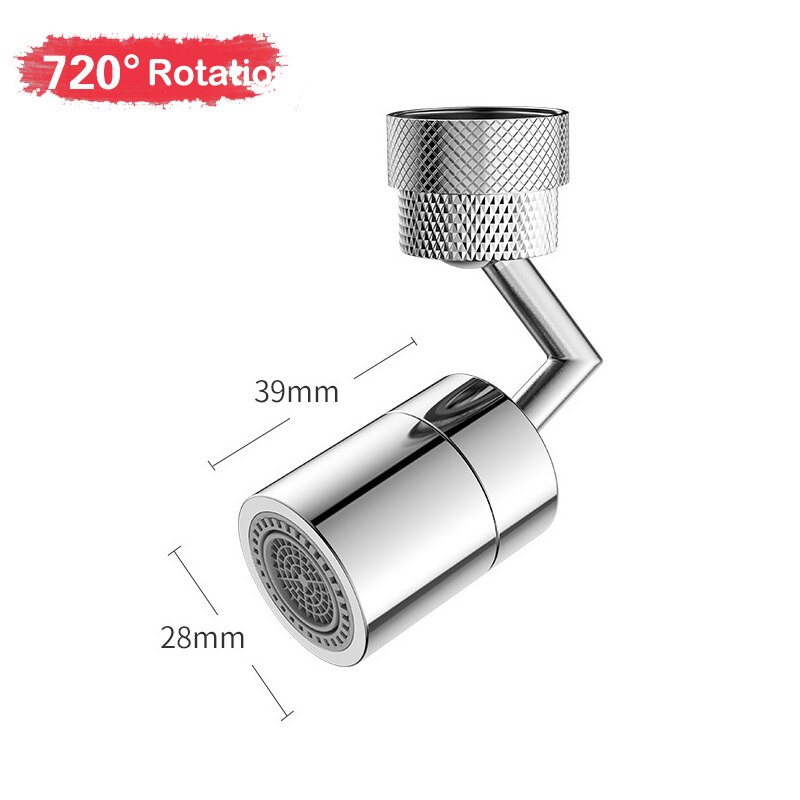 Universal Splash Filter Faucet Kitchen Bathroom Tap for Water Filter Rotating Replacement 720 Degree Douche Adjustable R2045