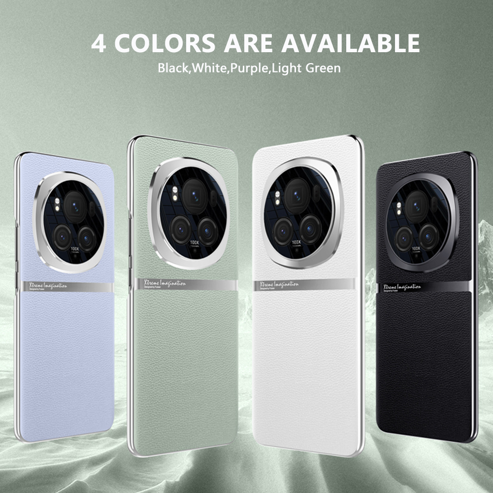 Funda de cuero Original para Honor Magic 6 Pro, cubierta trasera a prueba de golpes, parachoques chapado para Huawei Magic6 Pro, funda dura para teléfono móvil y PC