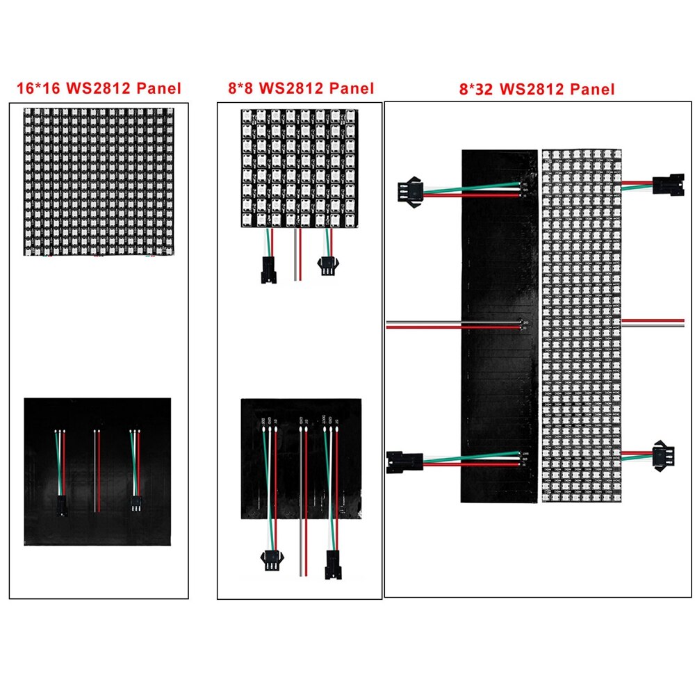WS2812b 8x32 16x16 8x8 WS2812 Led Pixel Module 21 Keys USB Small Screen Kit Individually Addressable Lamp Beads