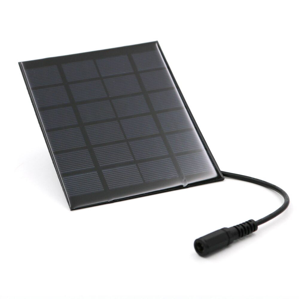 2 3 4.5 6 10 W 6V Solar Panel Portable Transparent Laminated Mono Cell Module 3.7V 18650 Battery Connector DC 5.5*2.1 plug