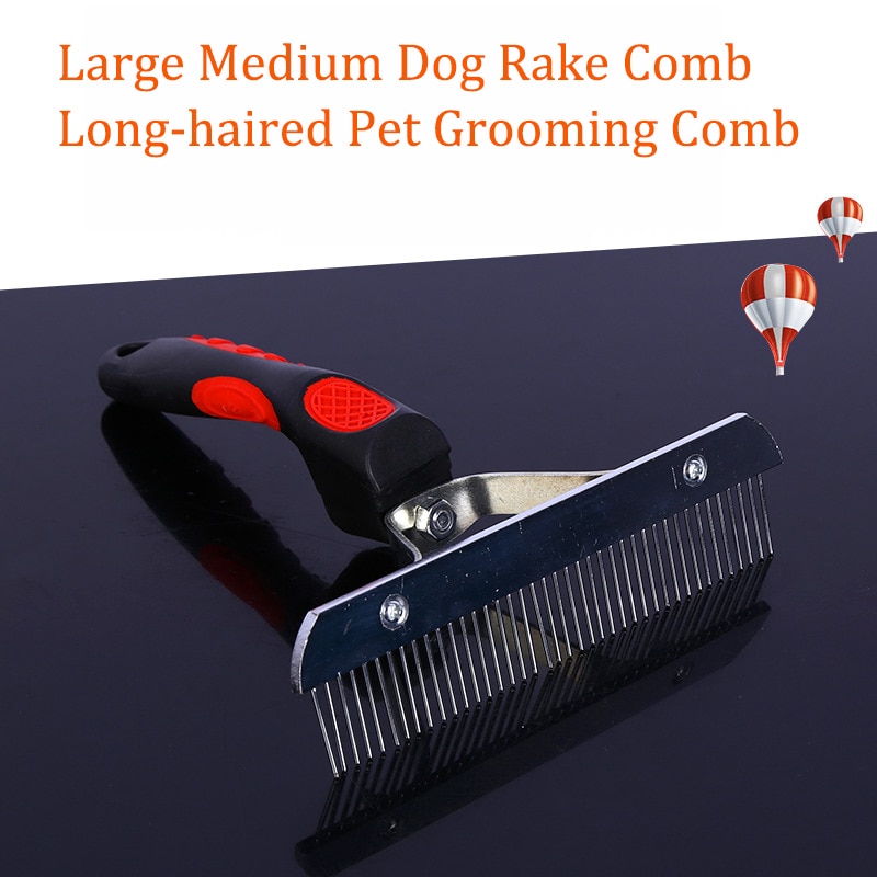 Grote Medium Hond Rake Kam Langharige Huisdieren Grooming Tool Rvs Naald Kam Voor Grote Honden Golden Husky duitse Herder