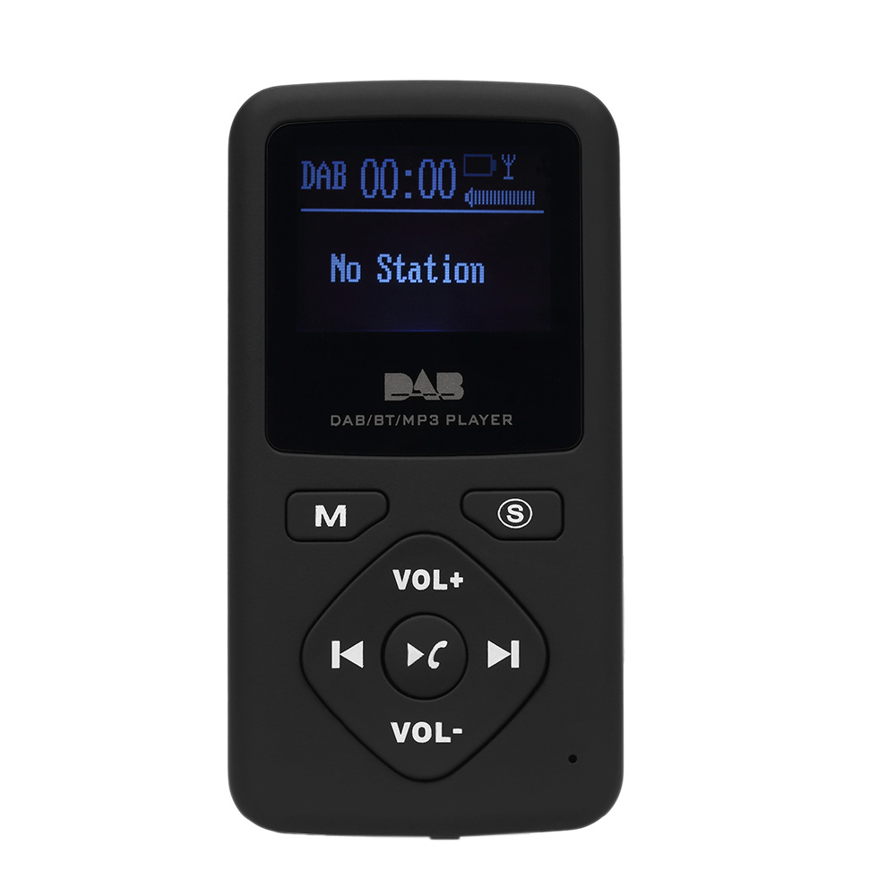 Reproductor Multimedia portátil de bolsillo DAB/DAB +/FM, receptor de Radio con auriculares, pantalla LCD, reproductor Multimedia recargable