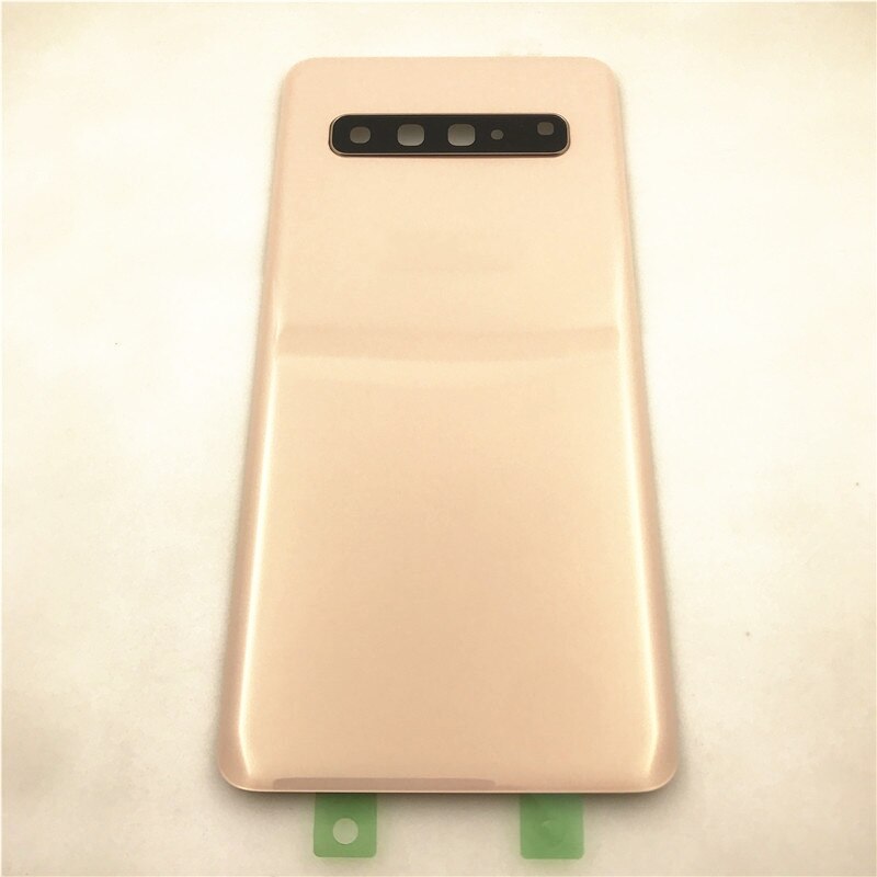 Para samsung galaxy s10 5g g977 g977f 5g versão da bateria capa traseira de vidro traseiro com lente da câmera: Gold And Camera