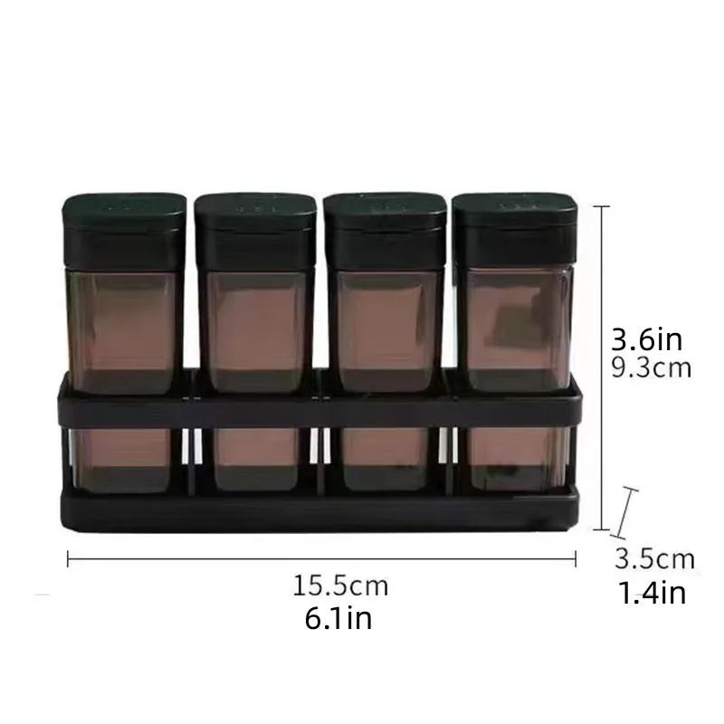 Kitchen Spice Jar Container Set Household Seasoning Box Spice Organizer Airtight Moisture Proof Spice Bottles Storage Jars: light green