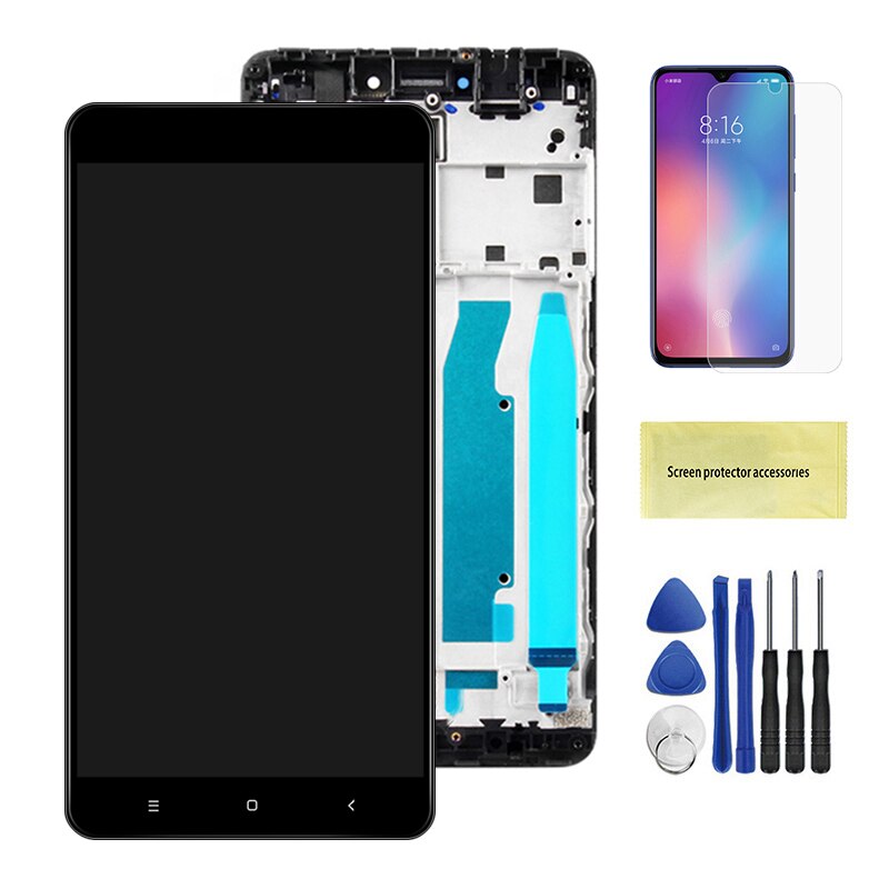 Original LCD For XIAOMI Redmi Note 4X LCD Display Touch Screen Digitizer For Redmi Note 4 Global Version LCD for Snapdragon 625: Black With Frame