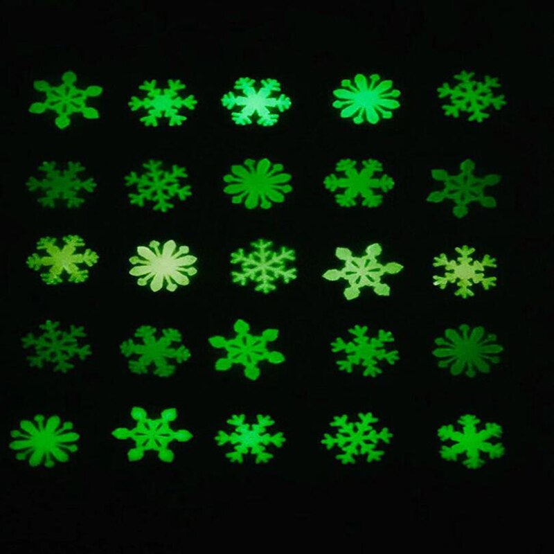 50pcs Window Decorations In The Dark Glow Snowflake Fluorescent Lamp 3D Sticker Christmas Children Bedroom Decoration