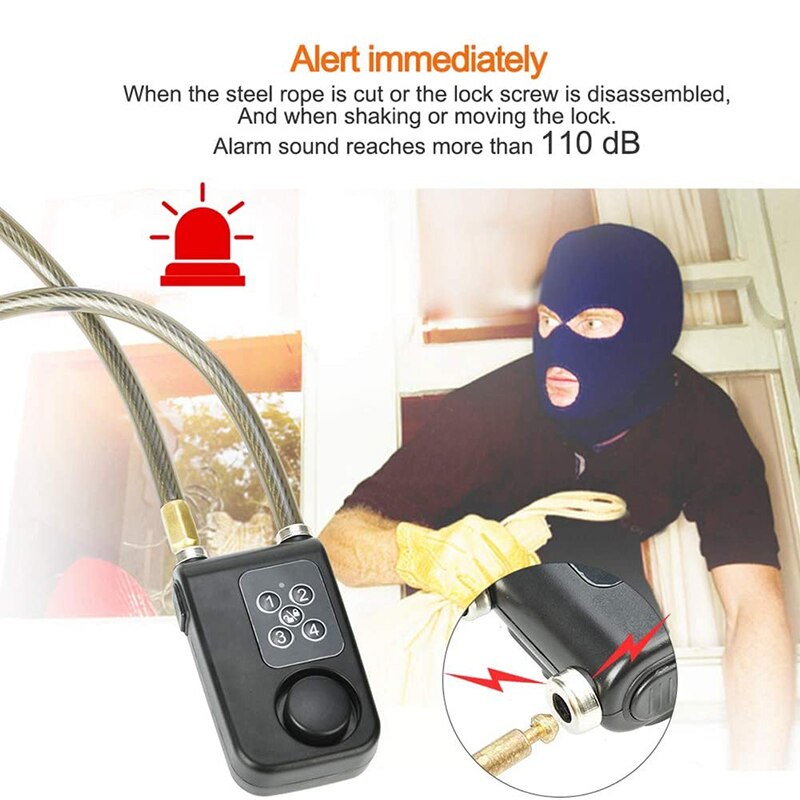 Bike Lock,Anti-theft Security Wireless Remote Cont... – Grandado