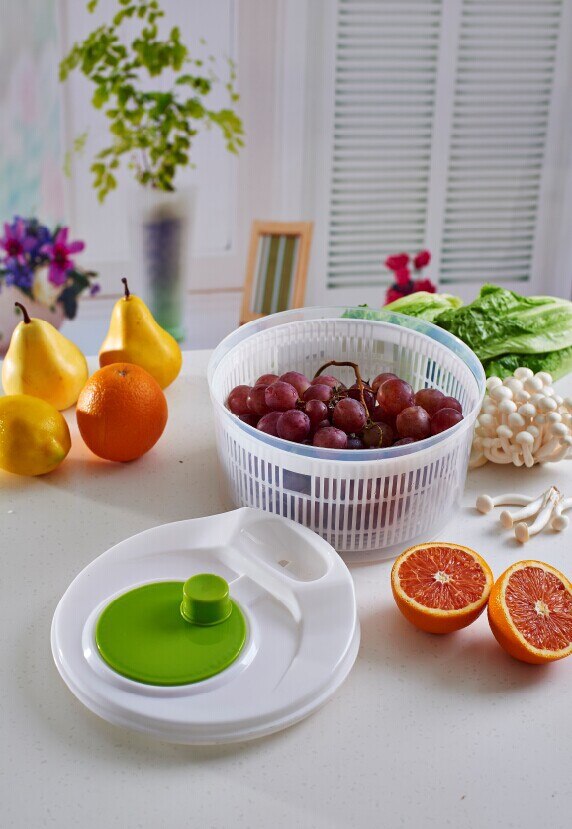 Escurridor de frutas y verduras, colador para lavar y secar ensaladas, lechuga verde, XB 106, 1 unidad