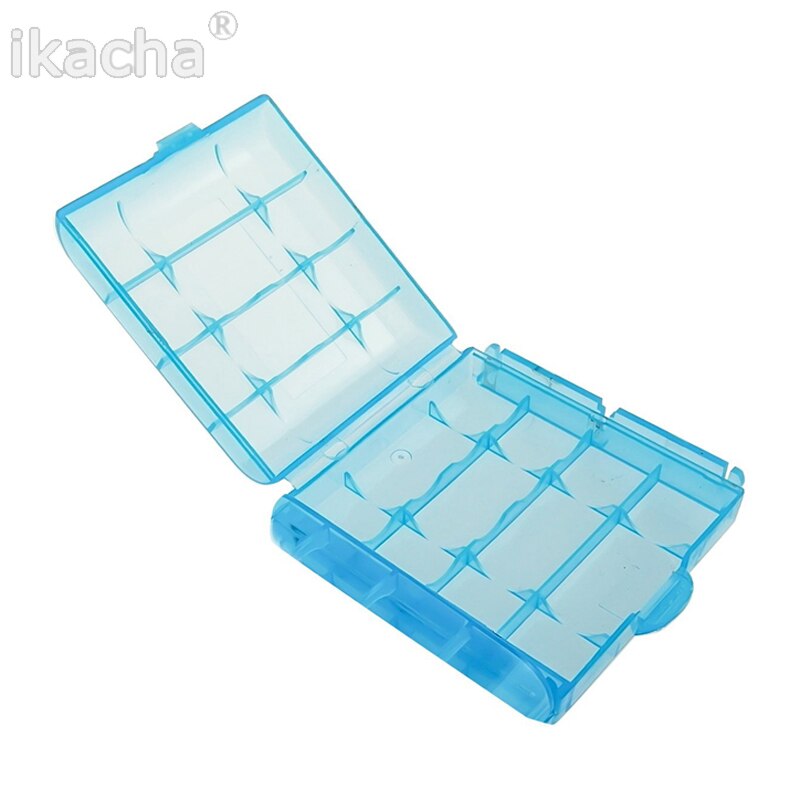 2 stks/partij Mini Draagbare Plastic Battery Case Holder Opbergbox Voor AAA/AA Oplaadbare Batterij Cover