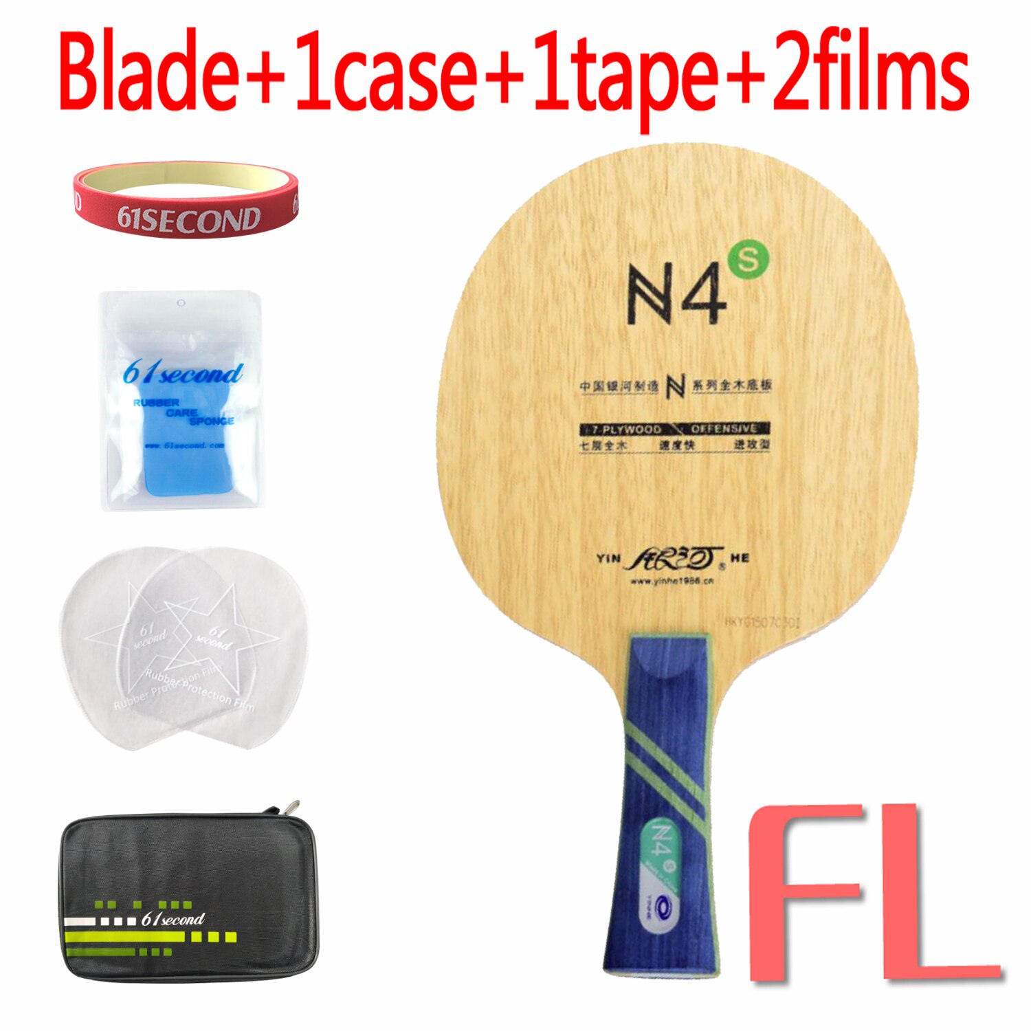 Yinhe N4 N4S N-4 En Bois N 4 N4 Attaque + Boucle LARGE Lame de Ping-Pong pour Raquette De Ping-Pong: FL with FM case