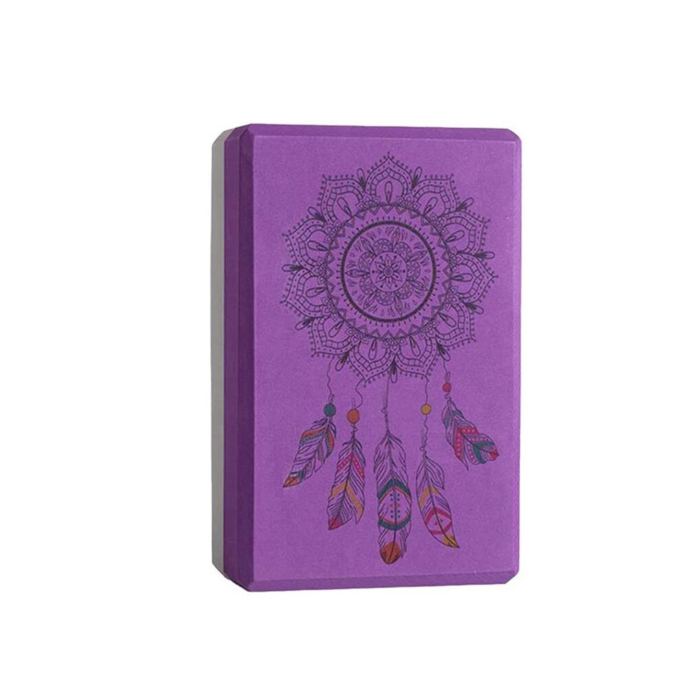 Dreamcatcher eva gym yoga tegelblock stretching hjälpmedel pilates fitnessverktyg yoga bolster kudde kudde stretching kroppsformning: Plommon