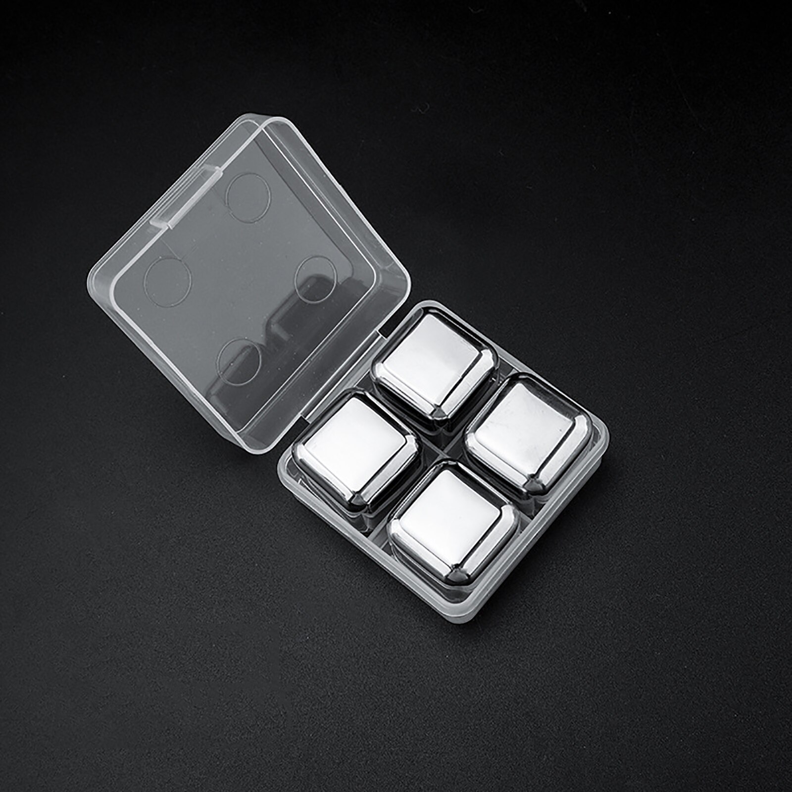 304 Stainless Steel Ice Cubes Simple Physical Cooling Solod Color Luxurious Reusable Clean Beverage Accessory: Grey