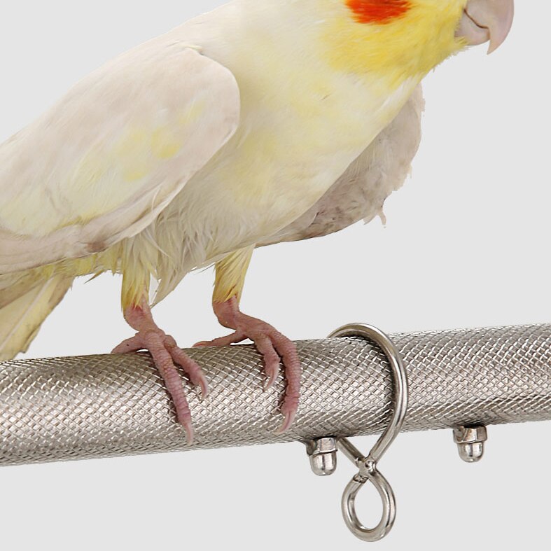 Portable DIY Stainless Steel Parrot Stands Bird Hanging Playing Platform Pet Bird Accessories CW078