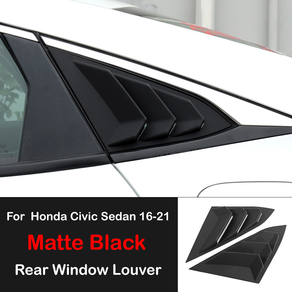 Para Honda Civic 10. a generación Sedan ventana lateral trasera persianas de ventilación de aire Scoop Shades cubierta molduras persianas accesorios de carbono para coche: Lavanda
