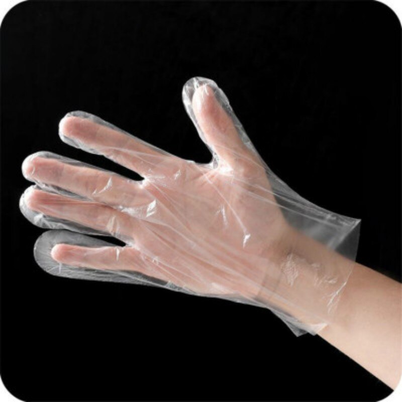 Wegwerp Handschoenen Plastic Transparant Thicken 100 Stks/set Bbq Transparante Bpa Gratis Kappers Handschoenen Koken Schoonmaken Tool