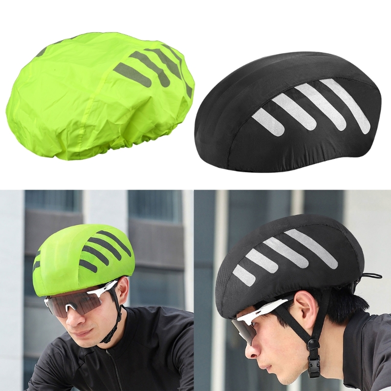 Fietsen Fietsen Helmen Regenhoes met reflecterende strips Waterdicht Winddicht Fietsen Helmen Hoes Fietsen Rituitrusting