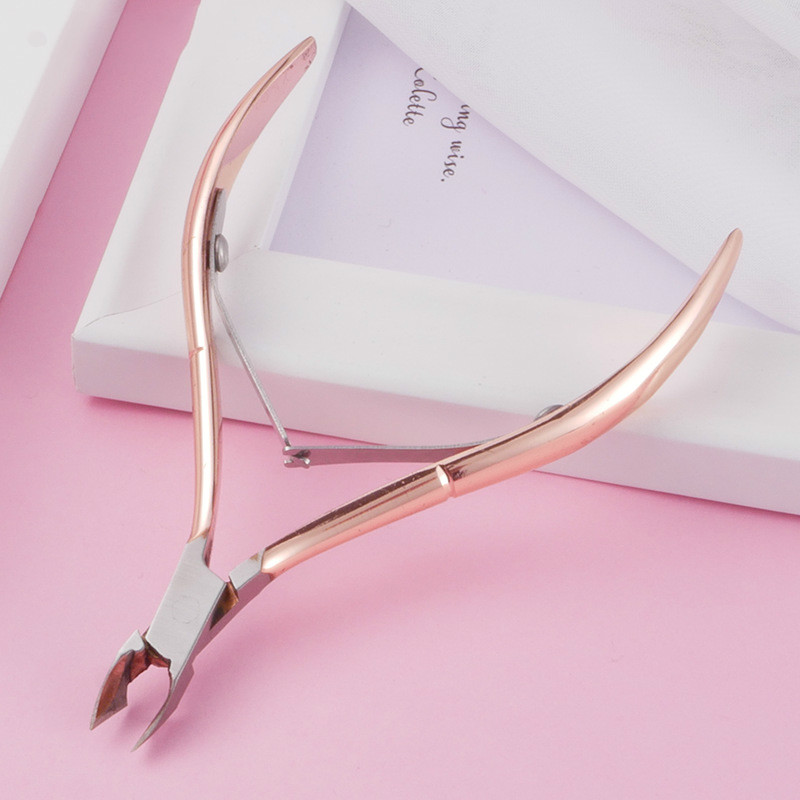 1Pc Rose Goud Nail Cuticle Nipper Clipper Cutter Schaar Trimmer Cuticle Dead Skin Remover Pedicure Nail Art Tool Voor manicure