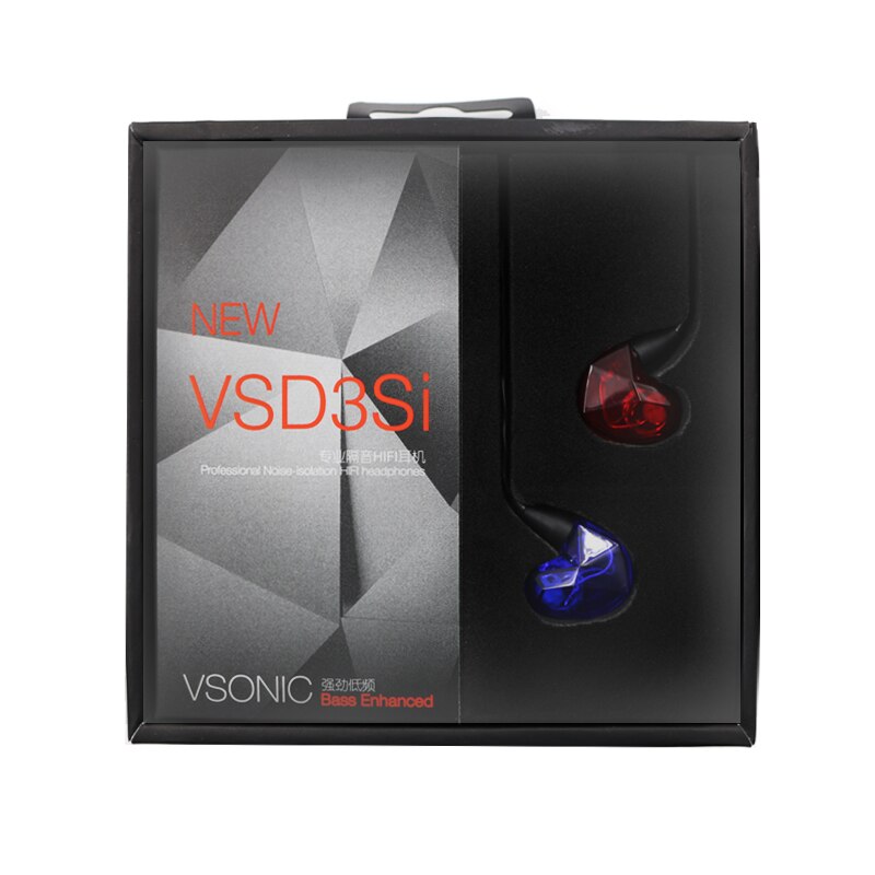 VSONIC VSD3S High Fidelity Professionele Stereo Inner-Ear Oordopjes HIFI: NEW VSD3S i redblue