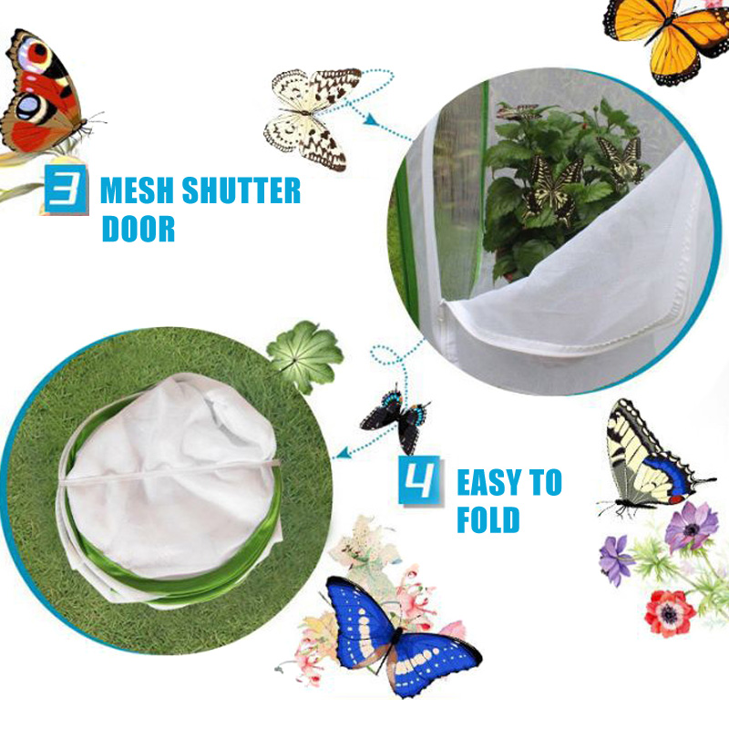 Insect Butterfly Kit Original Habitat Life Science Education Butterfly Kit Foldable Insect Cage Butterfly Garden PAK55