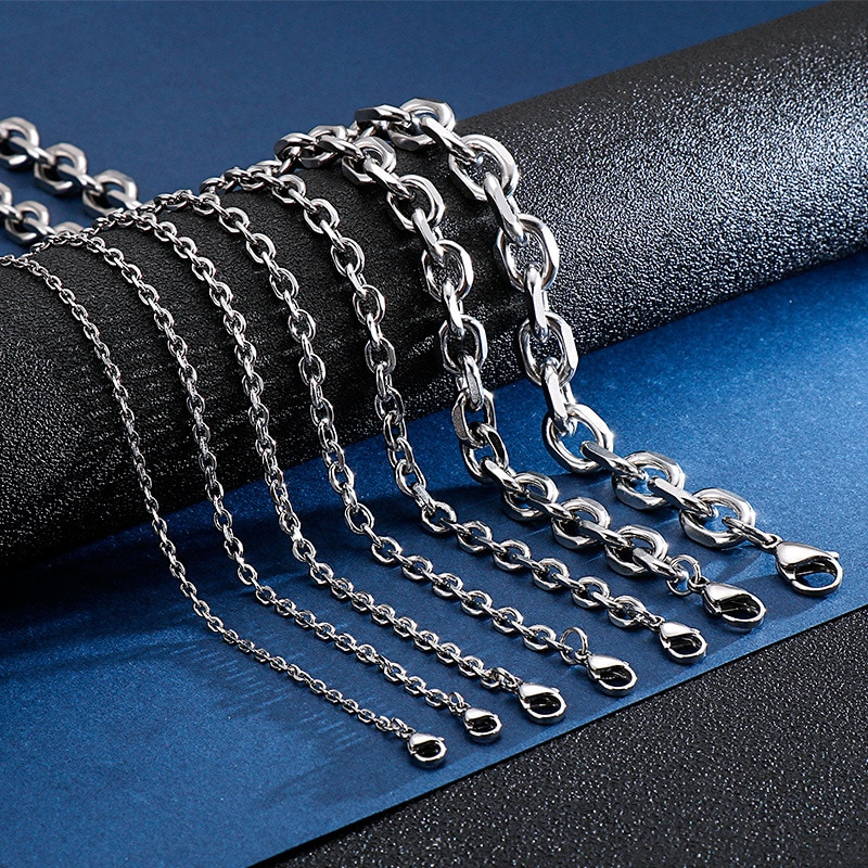 Rvs Kettingen Kettingen Cubaanse O Ketting voor Mannen Vrouwen Hip Hop Punk DIYJewelry1.5MM 2MM 3MM 4MM 5MM 6MM