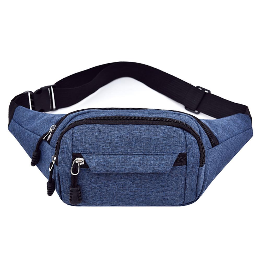 Taille Tas Vrouwen Mannen Tas Murse Back Anti-diefstal Rits Handtas Handtas Zwart Riem Tas fanny Pack J12