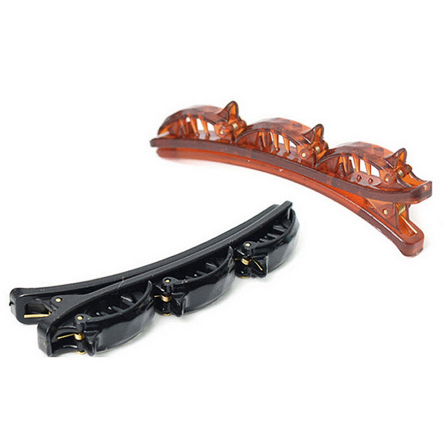 2Stck Doppel Pony Frisur Haarnadel Twist Zopf Haarband Stirnband Haar Band Band + 2Stck Haarspangen für Frauen Mädchen Schwarz: E Stil
