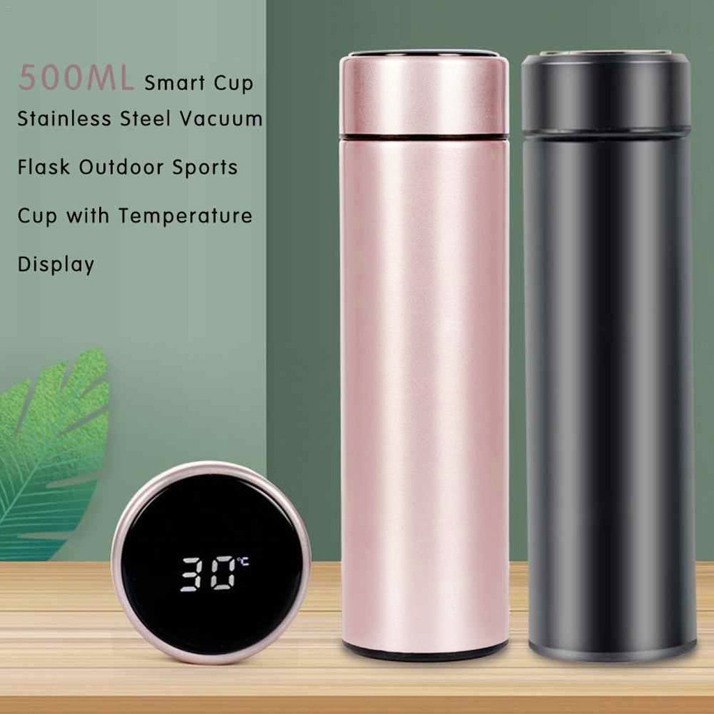 500Ml Smart Ketel Lcd Touch Screen Display Temperatuur Draagbare Waterfles Thermoskan Reizen Outdoor