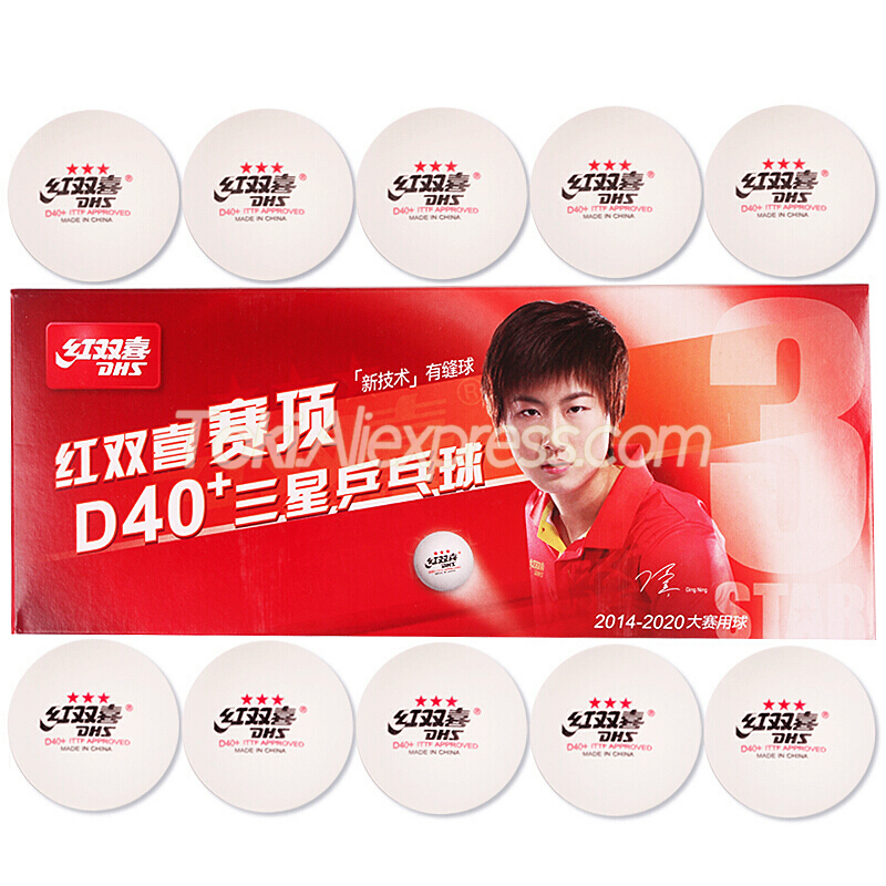 DHS 3-Star D40 + pelota de tenis de mesa plástico ABS Original DHS 3 STAR Ping Pong Ball