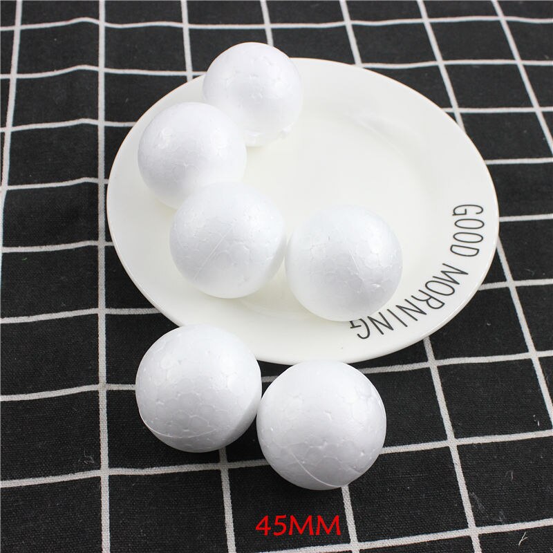 0.8-20cm kinds different size Polystyrene Styrofoam Foam Ball White Craft Balls For DIY Christmas Party Decoration Supplies: 45mm20pcs