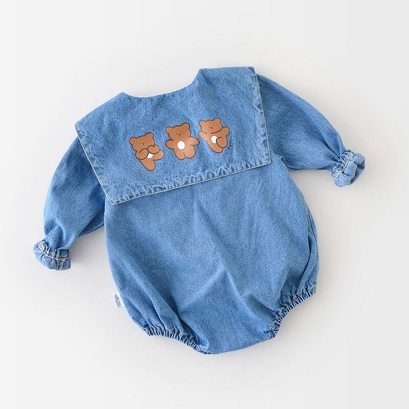 MILANCEL 2022 Frühling Baby Kleidung Denim Bodys Bär Einem Stück Kleinkind Jungen Outfit