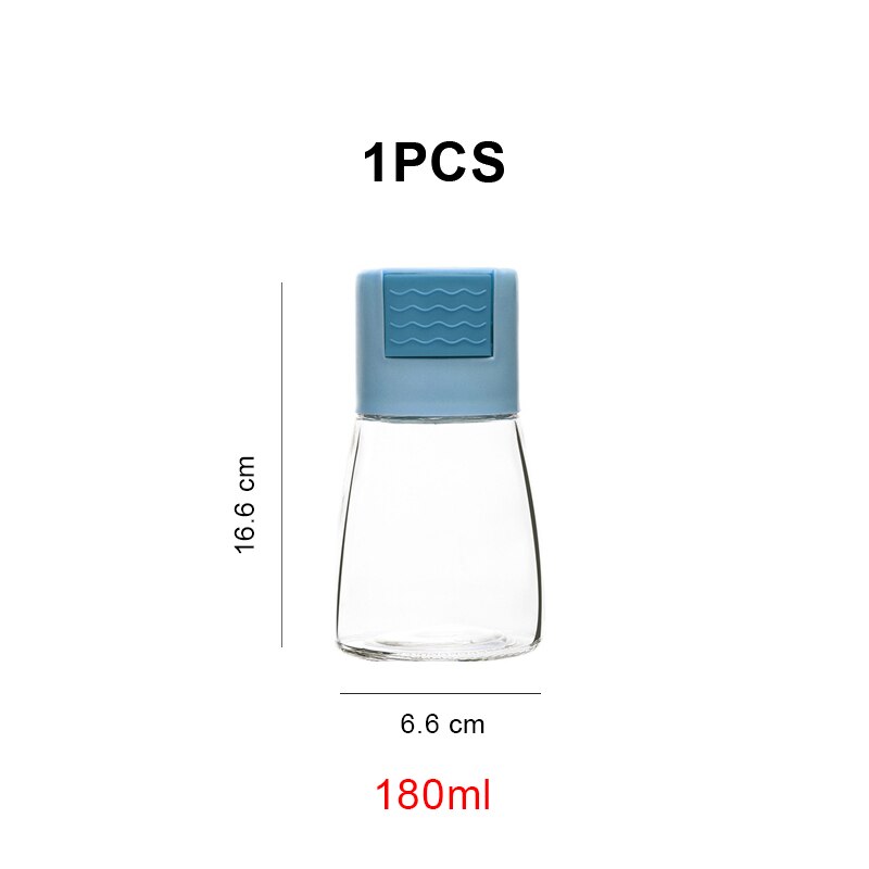 0.5g Metering Salt Glass Spice Salt Jar Sea Salt Shaker Dispenser Bottle Quantitative Seasoning Jar for Steak BBQ Home Barbecue: Random Color A