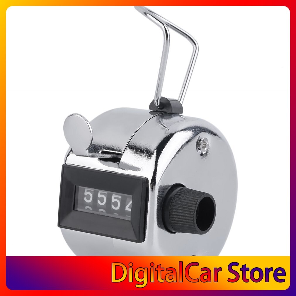 Digital Chrome Hand Tally Clicker/Counter 4 Digit Number Clicker Golf Digital Chrome Hand Tally Clicker/Counter