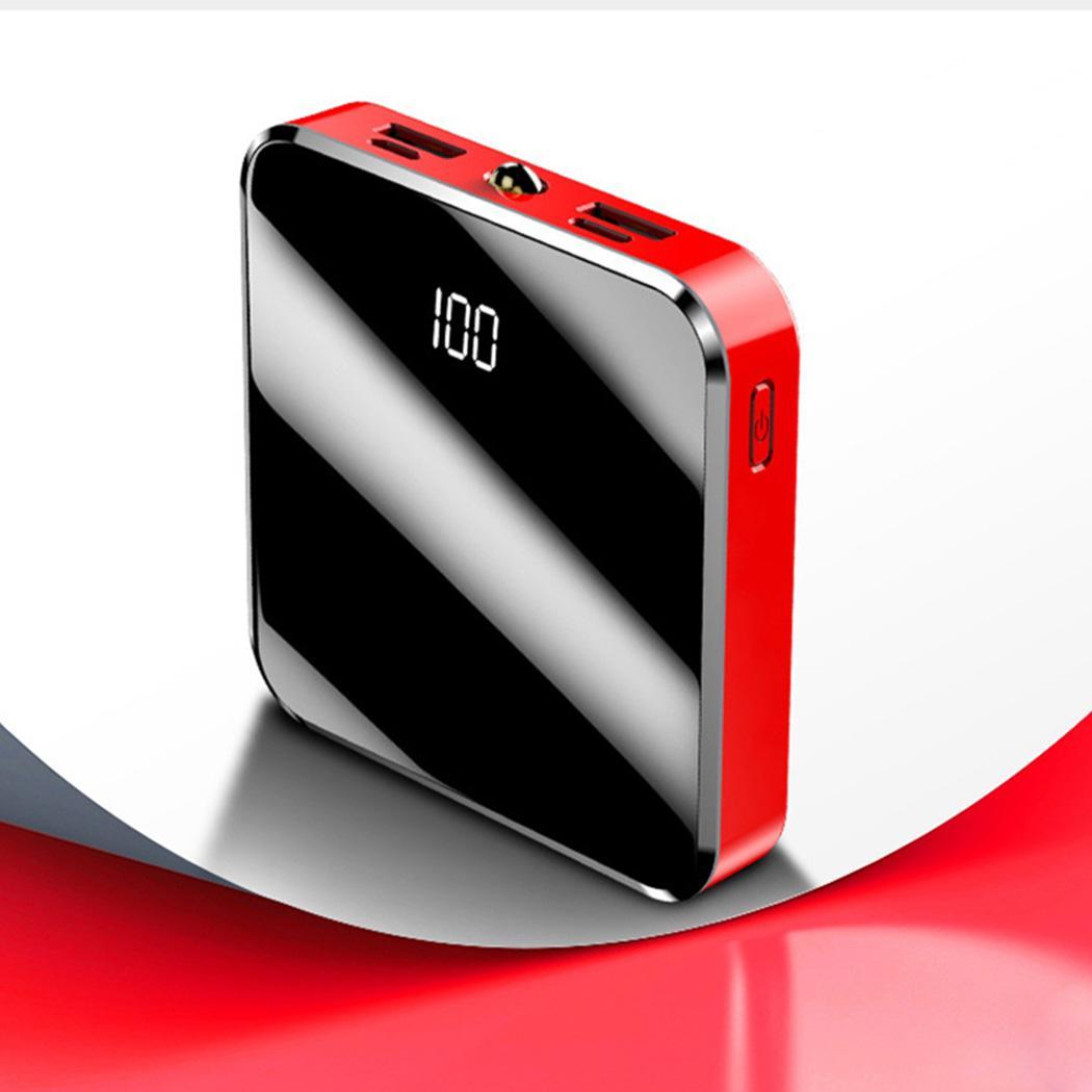 Mini Power Bank 80000mAh Portable Charging PowerBank USB Pover Bank External Battery Charger Portable Battery For Phone: red
