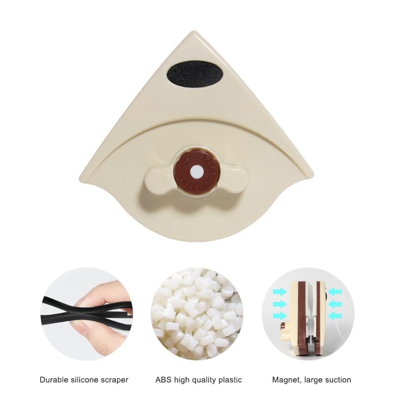 Double-sided Magnetic Window Glass Cleaner Magnetic Brush Glass Window Cleaner Household Window Cleaning Tool^o^